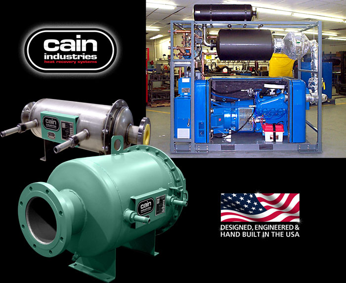 Cain Industries HRSA - Heat Recovery Silencer Axial Cogeneration Series